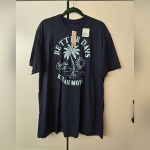 Sonoma M NWT XXL Navy Better Days Relax More Tee